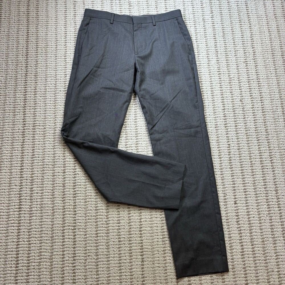 J Crew Ludlow Pants 32x34 Mens Loro Piana Superfine Wool Gray Slim Trouser